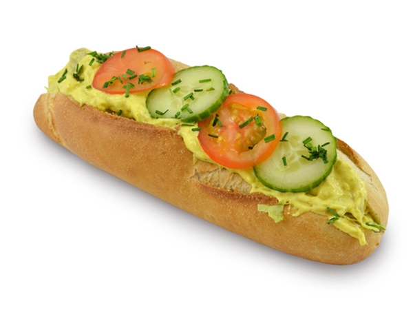 Pistolet kip kerrie salade