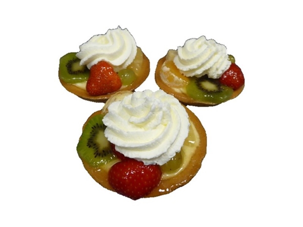 Vruchtenvlaaitje met slagroom