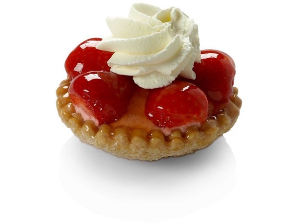 Aardbeienschelpje met slagroom